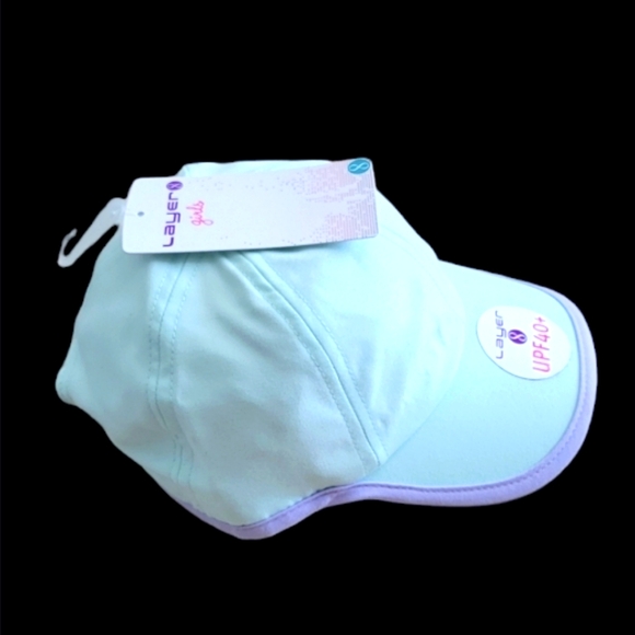 LAYER 8 | Girls Toddler Sun Protection Hat  2-Tone Pastel | Adj Size Strap | NWT - Picture 8 of 8